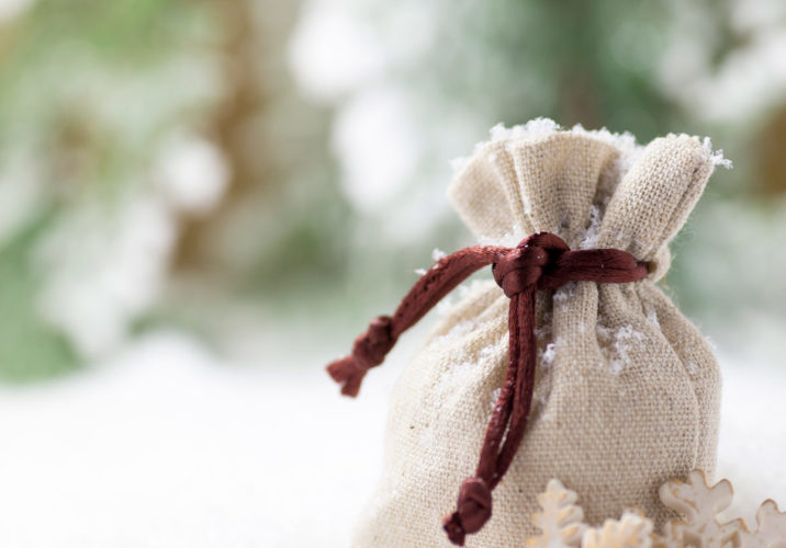 christmas-gift-bag-in-the-snow-X85KA6B